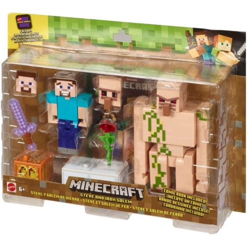  Minecraft Comic Maker Steve and Iron Golem 2-Pack