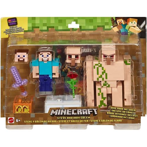  Minecraft Comic Maker Steve and Iron Golem 2-Pack