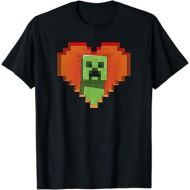 Minecraft Heart Logo Creeper Fill T-Shirt