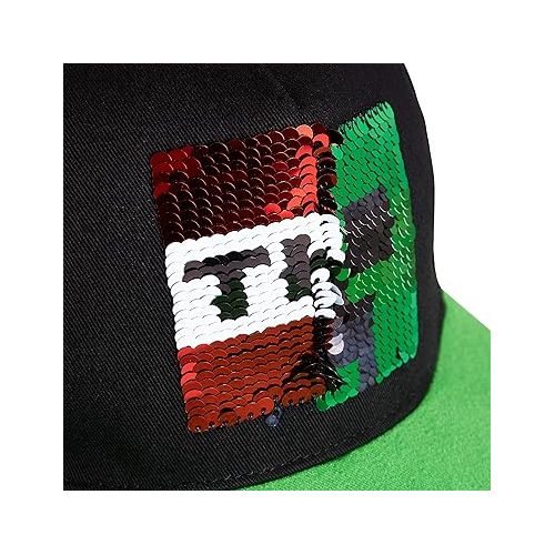  Minecraft Baseball Caps for Boys, Kids Trucker Hat with Creeper and TNT, One Size Baseball Cap, Official Video Game Merchandise for Childrens, Gifts for Gamers (Multicoloured)