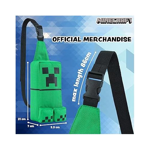  Minecraft Boys Crossbody Bag with Adjustable Strap - Gamer Gifts