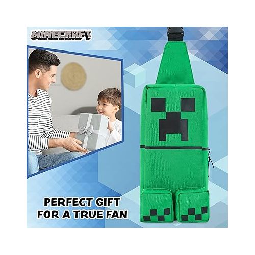  Minecraft Boys Crossbody Bag with Adjustable Strap - Gamer Gifts