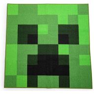 Minecraft Green Creeper Large Square Area Rug | Official Video Game Collectible | Indoor Floor Mat, Rugs for Living Room and Bedroom | Home Decor for Kids Room, Playroom | 52 x 52 Inches