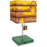 Minecraft Yellow Bee Nest Block Desk Lamp with 3D Bee Puller | Nightstand Table Lamp with LED Mood Light for Bedroom, Desk, Living Room, Playroom | Home Decor Kids Room Essentials | Video Game Gifts