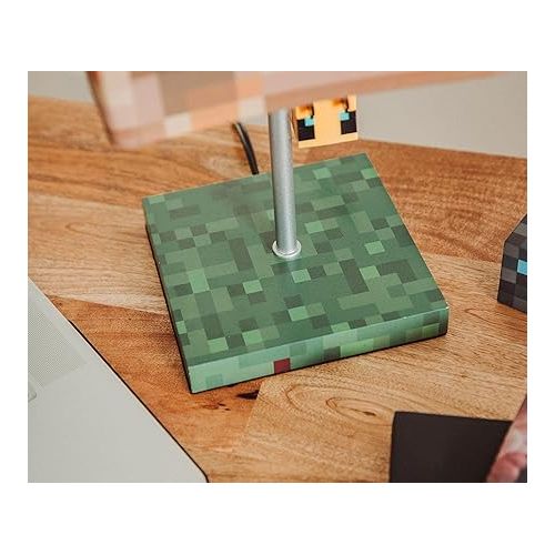  Minecraft Yellow Bee Nest Block Desk Lamp with 3D Bee Puller | Nightstand Table Lamp with LED Mood Light for Bedroom, Desk, Living Room, Playroom | Home Decor Kids Room Essentials | Video Game Gifts