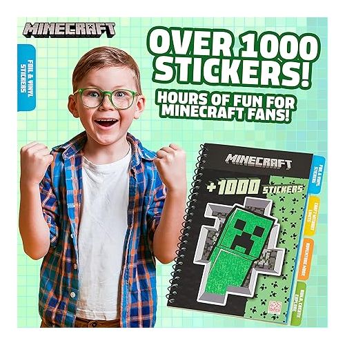  Minecraft Sticker Book for Kids with 28 Sticker Sheets Over 1000 Stickers Creeper Collector Stickers for Scrapbooking Creative Book Stickers Activity Set Gamer Gifts for Boys