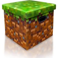 Minecraft Grass Block Storage Cube Organizer Storage Cube | Grass Block From Cubbies Storage Cubes | Organization Cubes | 15-Inch Square Bin With Lid