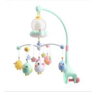 Minelody Bed Bell, Rotation Baby Crib Bed Bell Musical Interactive Toys with Hanging Rotating Soft Colorful Dolls