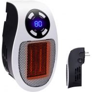 [아마존베스트]Minetom 350W Space heater, Wall Outlet Electric Space Heater as Seen on TV with Adjustable Thermostat and Timer and Led Display, Compact for Office Dorm Room