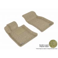 Mini 3D MAXpider Front Row Custom Fit Floor Mat for Select MINI Models - Classic Carpet (Tan)