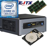 Mini Computer Intel NUC8I3BEH 8th Gen Core i3 System, 8GB Dual Channel DDR4, 2TB HDD, NO OS, Pre-Assembled and Tested by E-ITX