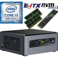 Mini Computer Intel NUC8I3BEH 8th Gen Core i3 System, 32GB Dual Channel DDR4, 480GB M.2 PCIe NVMe SSD, NO OS, Pre-Assembled and Tested by E-ITX