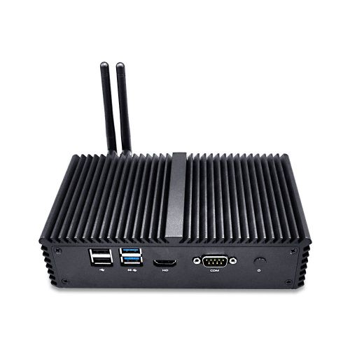  Qotom-Q355G4 Thin Client Fanless Mini PC AES-NI with 4 Ethernet LAN Support pfSense Intel Core i5 5200U Computer (2G RAM + 32G SSD + 300M WiFi)