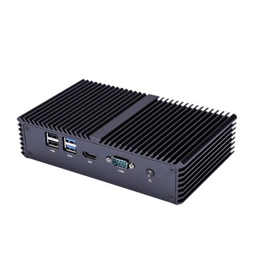  Qotom-Q355G4 Thin Client Fanless Mini PC AES-NI with 4 Ethernet LAN Support pfSense Intel Core i5 5200U Computer (2G RAM + 32G SSD + 300M WiFi)