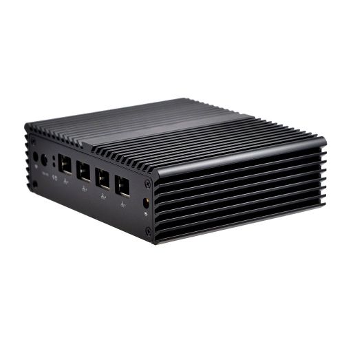  Qotom-Q190G4N-S08 Mini Computer Quad Core 4 Ethernet Ports Intel J1900 Support Pfsense as Router Firewall Mini PC (4G RAM + 32G SSD)