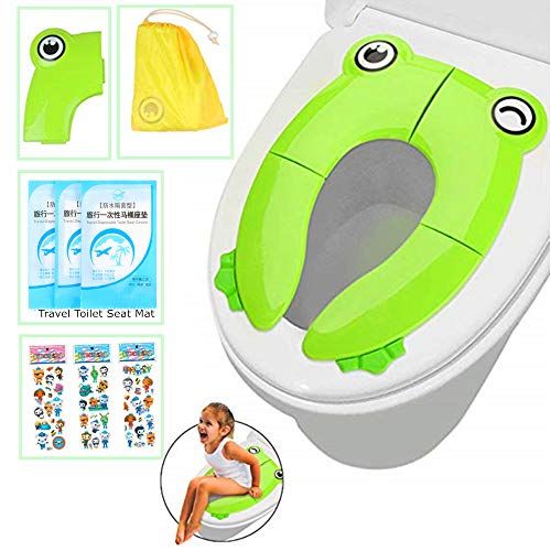  [아마존베스트]Mini Dream Portable Potty Training Seat Folding Travel Potty Toilet Seat with Non Slip Silicone Pads for Toddler Baby...