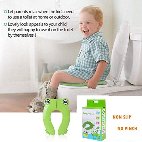  [아마존베스트]Mini Dream Portable Potty Training Seat Folding Travel Potty Toilet Seat with Non Slip Silicone Pads for Toddler Baby...