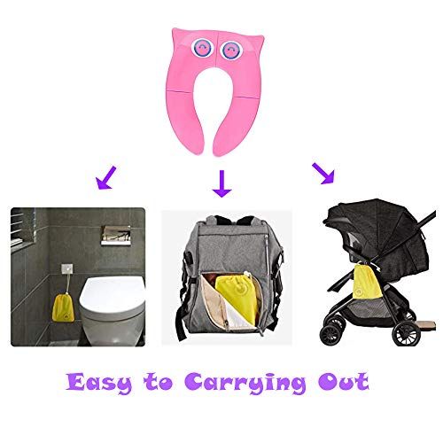 [아마존베스트]Mini Dream Portable Potty Training Seat Folding Travel Potty Toilet Seat with Non Slip Silicone Pads for Toddler Baby...