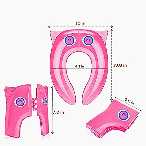  [아마존베스트]Mini Dream Portable Potty Training Seat Folding Travel Potty Toilet Seat with Non Slip Silicone Pads for Toddler Baby...