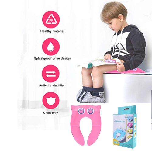  [아마존베스트]Mini Dream Portable Potty Training Seat Folding Travel Potty Toilet Seat with Non Slip Silicone Pads for Toddler Baby...