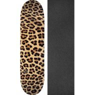 Mini Logo Leopard Fur Skateboard Deck 255/K-20-7.5 x 28.65 with Black Magic Black Griptape - Bundle of 2 Items