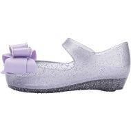 Mini Melissa Ultragirl Sweet IX Mary Jane Flats for Babies & Toddlers - Comfortable & Cute Peep Toe Jelly Flat Shoes with Clear Sparkly Upper