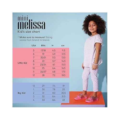  mini melissa Kick Off Platform Sandals for Kids - Chunky Platform Jelly Sandals for Girls, Kids Summer Shoes, Girls Sandals