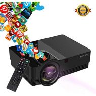 Mini Projector -(Newest Version) 50% Brighter Video Projector Full HD LED with 180 Display and 1080P Support, Compatible with Smartphone,Fire TV Stick, PS4, HDMI, VGA, TF, AV and U
