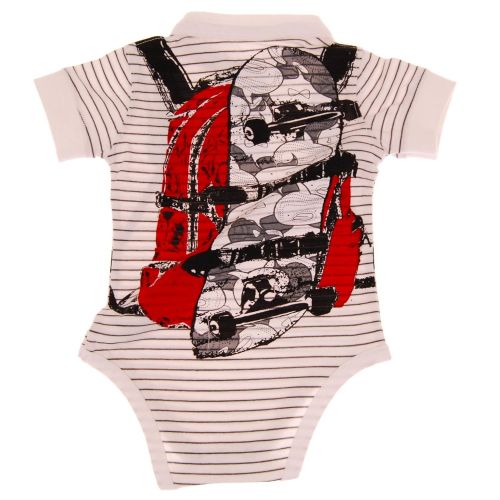  Mini Shatsu Baby Boys Mic-Surf-Skater Bodysuits 3-Pack