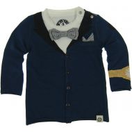 Mini Shatsu Baby Boys Blue Tuxedo Infant T-Shirt