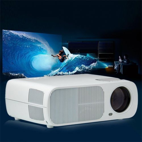  TataYung 【2018 UPGRADED】Home Theater Projector Video Projector Full HD LED 1080P 3200 Lumens Mini Projector Compatible with HDMI, USB, SD,Headphone, AV for Secure Digital Memory Card and Ho