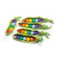 1Pcs - Activity baby toy crocheted Rainbow peas for build fine motor skills and learn colors Educational sensory toy by MiniMoms