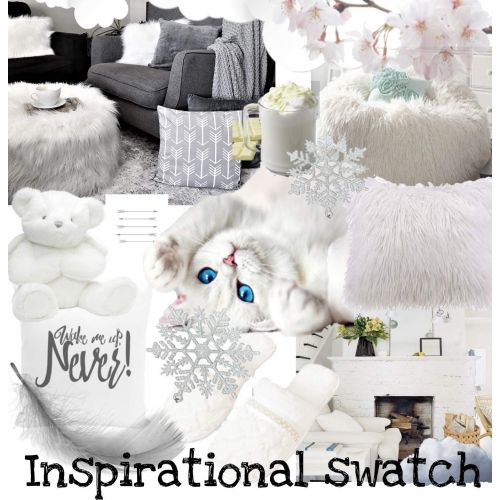  MiniOwls 2 Furry White Accent Cushion Covers 17x17