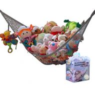 MiniOwls Toy Hammock Organizer Plush Toy Storage for Baby/Nursery or Bed Room. Fits All Decor. Corner Wall Display Shelf. Fits 30-40 Teddies (Gray, X-Large)