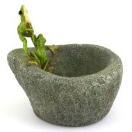 MiniaturExpressions Frogs on Stone Planter - Miniature Fairy Garden Supply