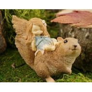 MiniaturExpressions Little Sleeping on Squirrel - Miniature Fairy Garden Supply