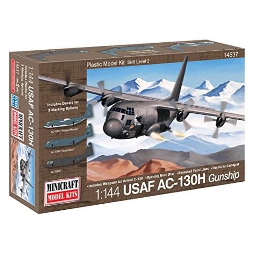  Minicraft Models C-130H Usaf Hercules Gunship 1144 Scale