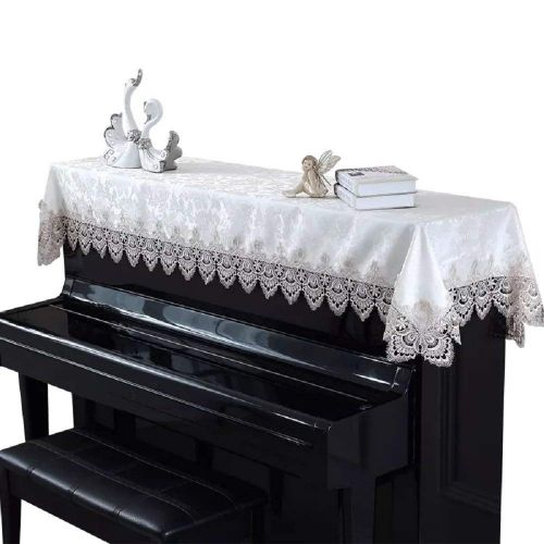  Minimal Life Piano Cover Upright Dusting Best Lace Cloth Piano Towel (Beige)