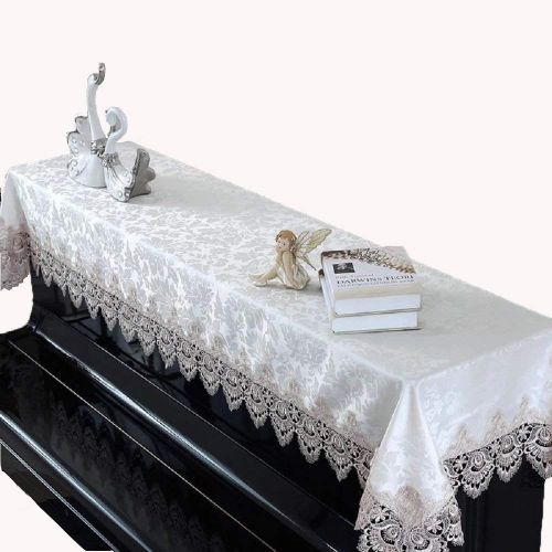  Minimal Life Piano Cover Upright Dusting Best Lace Cloth Piano Towel (Beige)