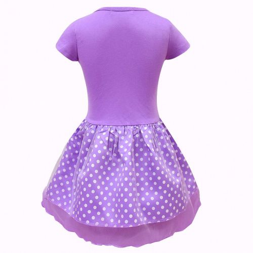  Minin Toddler Girls Surprise Mesh Double Pleated Skirt Princess Dress Cosplay Costumes Birthday Party Dress