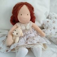 /MinisandDolls Waldorf doll, Textile handmade doll, mueca personalizada, waldorf puppe, princess doll