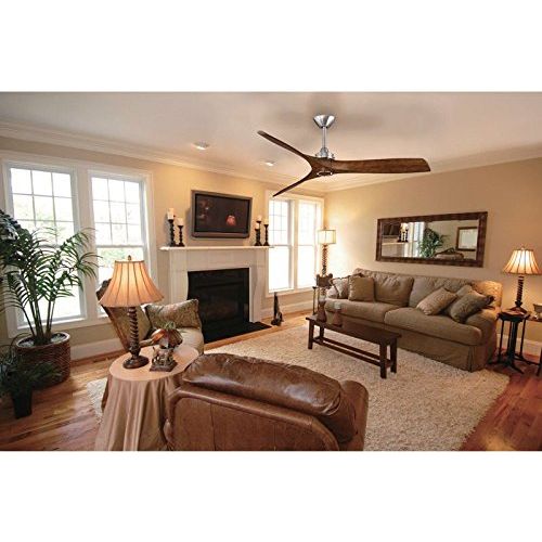  Minka Aire F853-BNMM, Aviation, 60 Ceiling Fan, Brushed Nickel with Medium Maple Blades