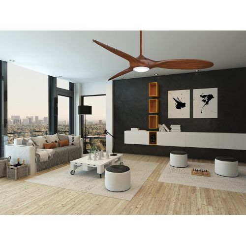  Minka-Aire F838L-DK, Force 60 LED Ceiling Fan & Remote Control, Distressed Koa Finish