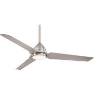 Minka-Aire F753L-BNW, Java LED 54 Indoor or Outdoor Ceiling Fan with LED Light, Brushed Nickel Finish