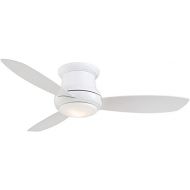 Minka-Aire F519L-WH, Concept II LED White Flush Mount 52 Ceiling Fan with Light & Remote Control