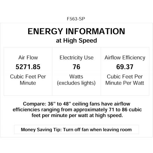  Minka Aire Minka-Aire F563-SP, Supra, 44 Ceiling Fan, Brushed Steel