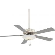 Minka-Aire F656L-PN Contractor Uni-Pack LED 52 5-Blade Ceiling Fan, Polished Nickel Finish with Silver Blades