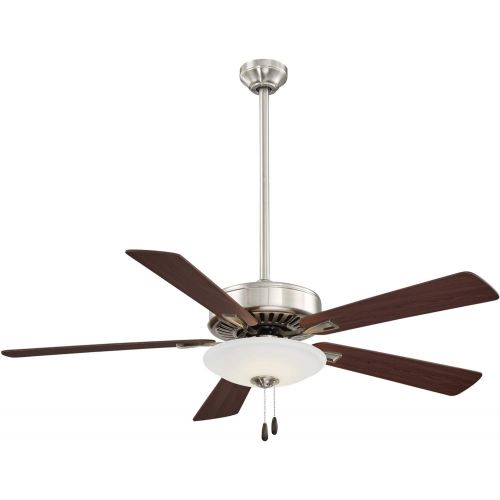  Minka-Aire F656L-PN Contractor Uni-Pack LED 52 5-Blade Ceiling Fan, Polished Nickel Finish with Silver Blades