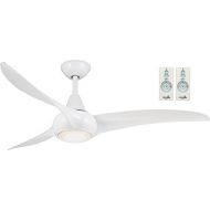 Minka-Aire F844-WH Light Wave 52 Ceiling Fan, White with 2-Remote and Control Bundle
