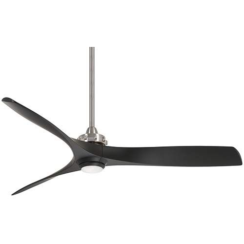  Minka-Aire F853L-BNCL, Aviation 60 Ceiling Fan with LED Light Kit, Brushed NickelCoal Finish